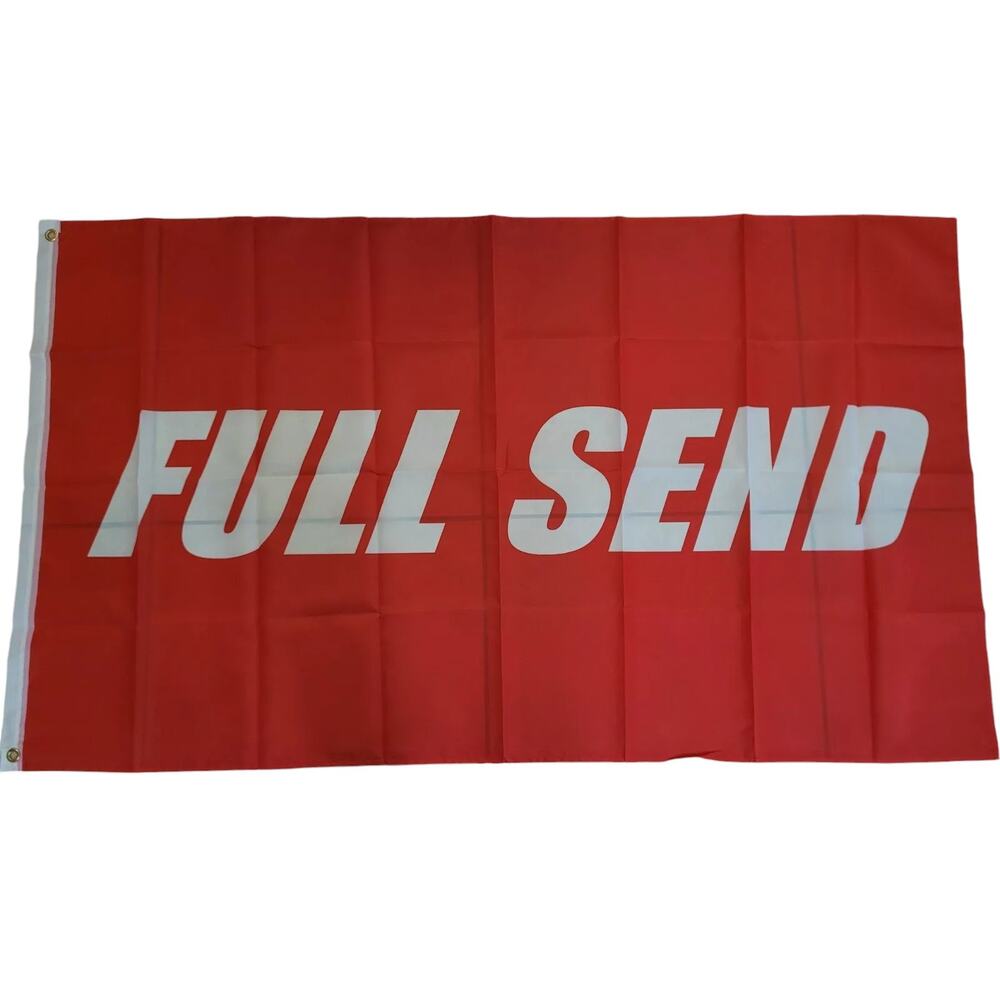 FULL SEND RED/WHITE NELK BOYS FULL SIZE FLAG New In Packaging